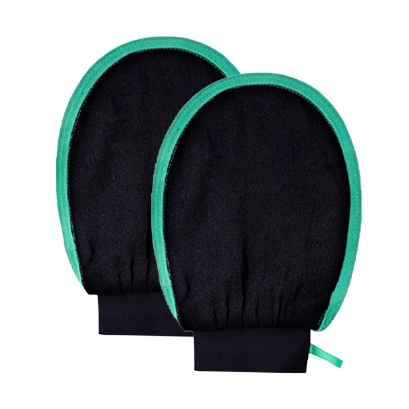 Aswdbbn 2 Packs Exfoliating Glove (Classic) Machine Washable Korean Body Scrubber 100% Vegan Viscose Exfoliating Mitt for Dead Skin Removal, Keratosis Pilaris & Self-Tan Prep - Image 1